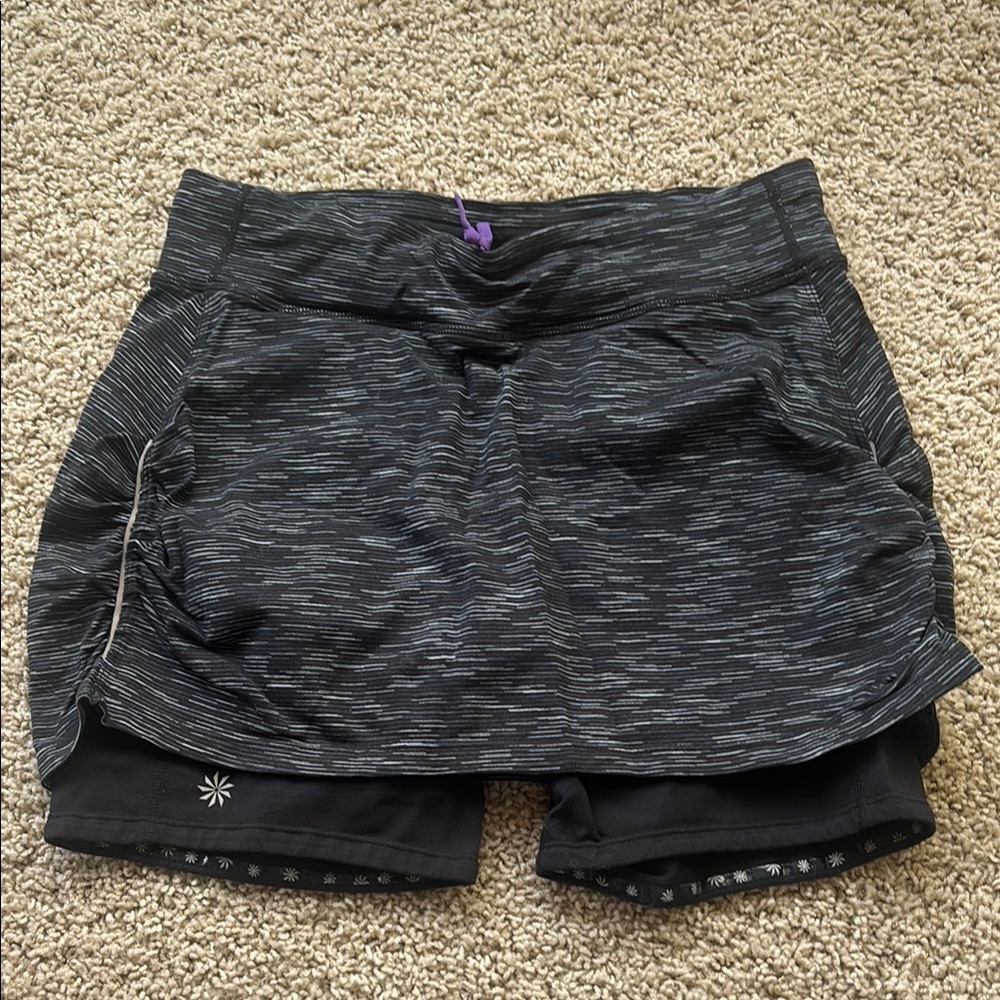 Athleta Black Skorts with Built-in Compression Layer